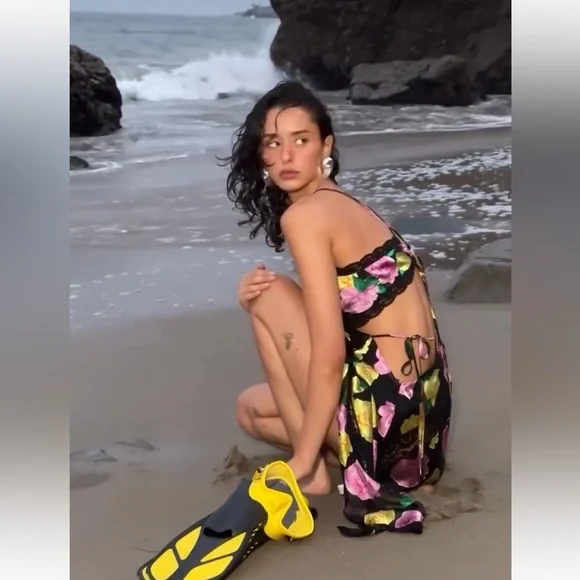 FOR LOVE & LEMONS Madison Mini Dress in Black Floral Size XS - Picture 7 of 8